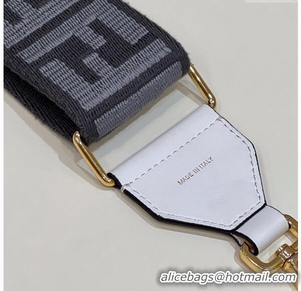 Top Quality Fendi Strap You Canvas FF Shoulder Strap 140cm F907 Grey/White 2024