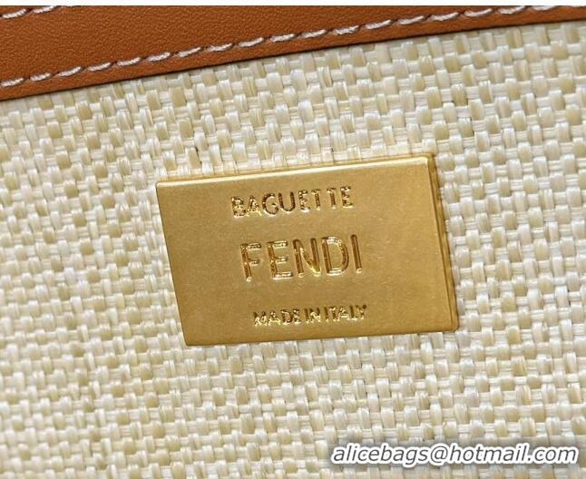 Reasonable Price Fendi Baguette Medium Bag in FF Canvas 0159BM Beige 2024