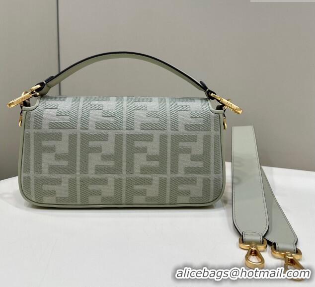 Reasonable Price Fendi Baguette Medium Bag in FF Canvas 0159BM Dusty Green 2024