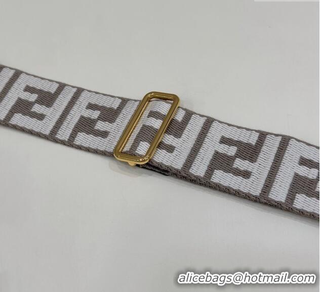 Grade Quality Fendi Strap You Canvas FF Shoulder Strap 4x133cm F913 Grey 2024