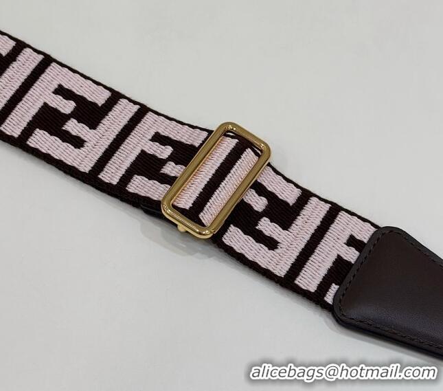 Top Design Fendi Strap You Canvas FF Shoulder Strap 4x133cm F913 Brown 2024