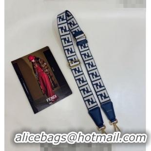 Buy Discount Fendi Strap You Canvas FF Shoulder Strap 4x133cm F913 Navy Blue 2024