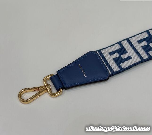 Buy Discount Fendi Strap You Canvas FF Shoulder Strap 4x133cm F913 Navy Blue 2024