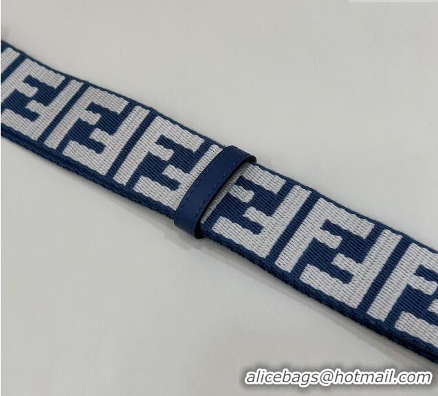 Buy Discount Fendi Strap You Canvas FF Shoulder Strap 4x133cm F913 Navy Blue 2024