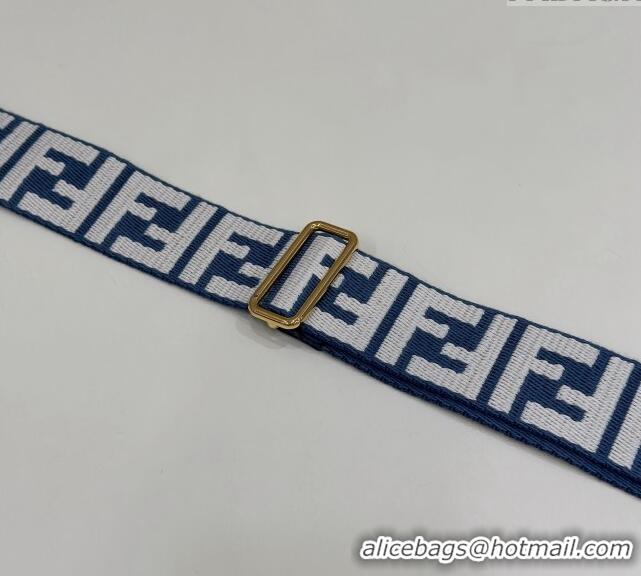 Buy Discount Fendi Strap You Canvas FF Shoulder Strap 4x133cm F913 Navy Blue 2024