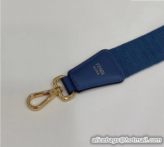 Buy Discount Fendi Strap You Canvas FF Shoulder Strap 4x133cm F913 Navy Blue 2024