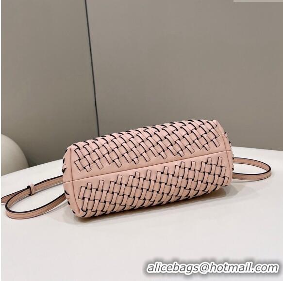 Super Quality Fendi First Small Bag in Interlaced Leather F80103 Light Pink 2024