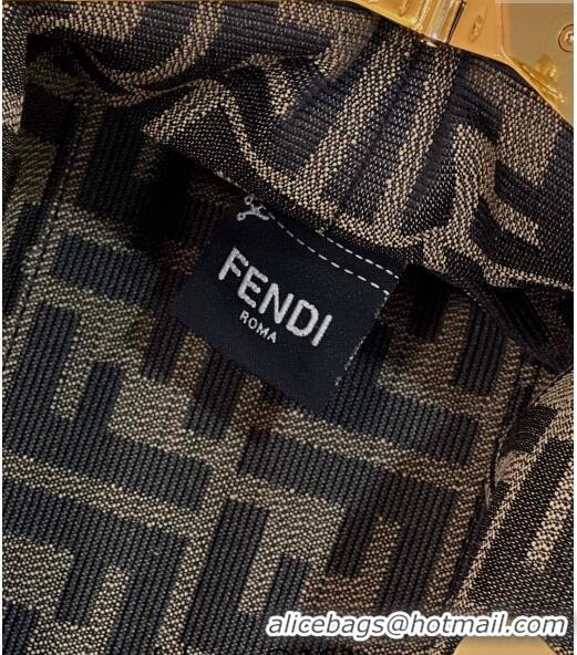 Good Looking Fendi First Small Bag in Interlaced Leather F80103 Light Green 2024