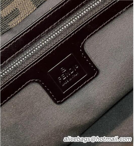 Affordable Price Fendi Baguette Mini Tote Bag in FF Fabric 8316S Brown 2024