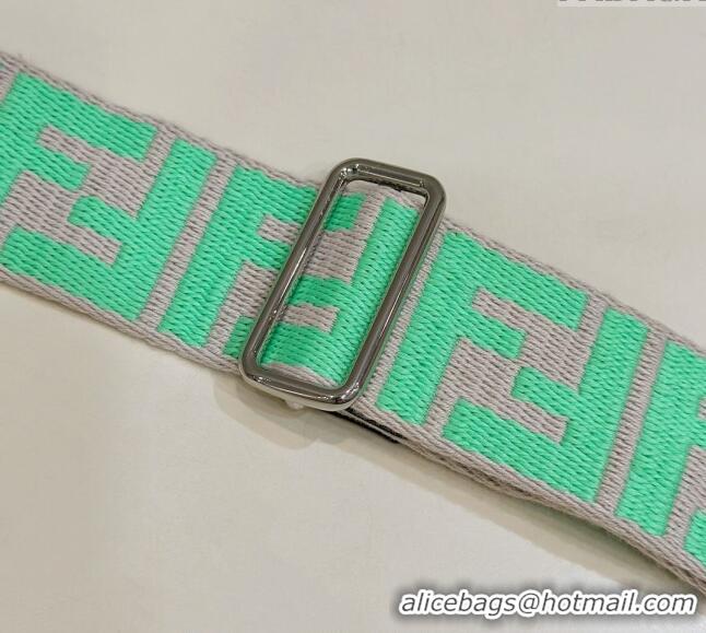 Promotional Fendi Strap You Canvas FF Shoulder Strap 4x136cm 913A Grey/Neon Green 2024