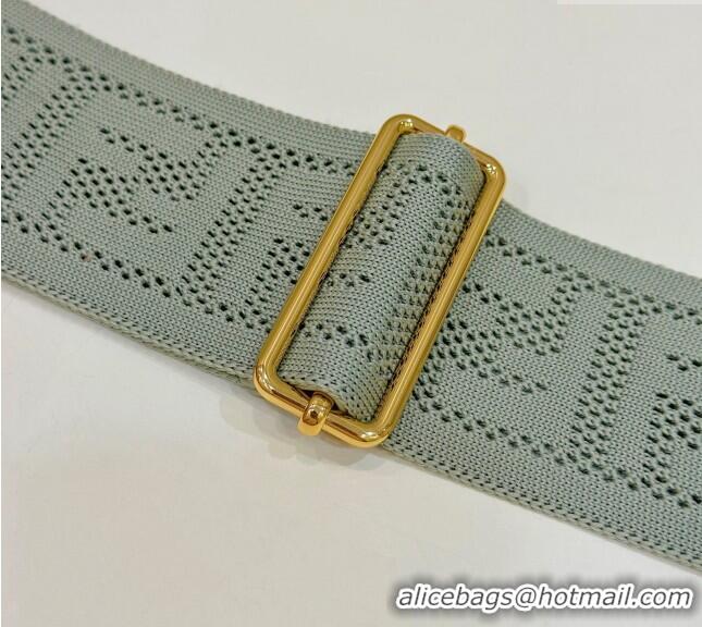 Top Quality Fendi Strap You Knit FF Shoulder Strap 913A Light Green 2024