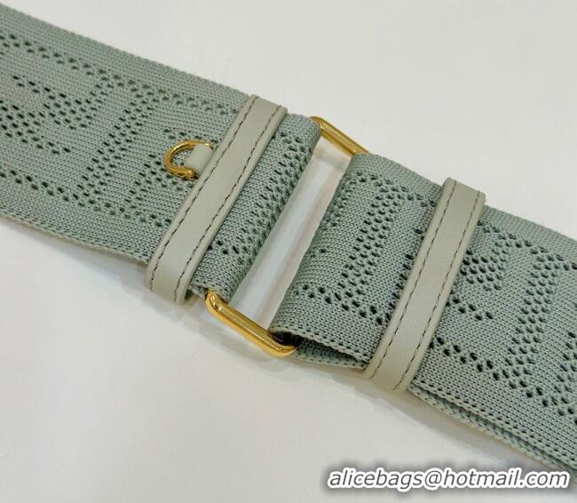 Top Quality Fendi Strap You Knit FF Shoulder Strap 913A Light Green 2024