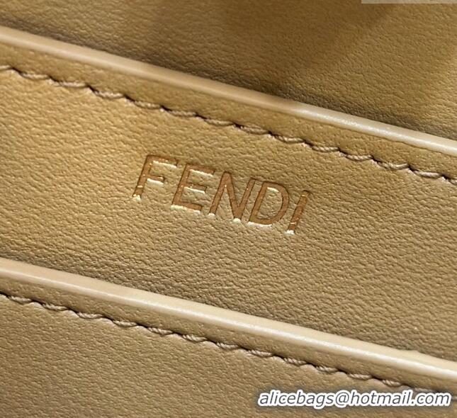 Well Crafted Fendi Peekaboo ISeeU Small Bag in Interlaced Leather 80138M Camel 2024 Top