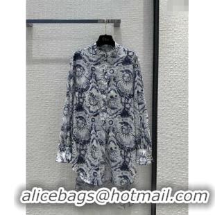 Reasonable Price Dior Cotton Long Shirt D031311 Blue 2024