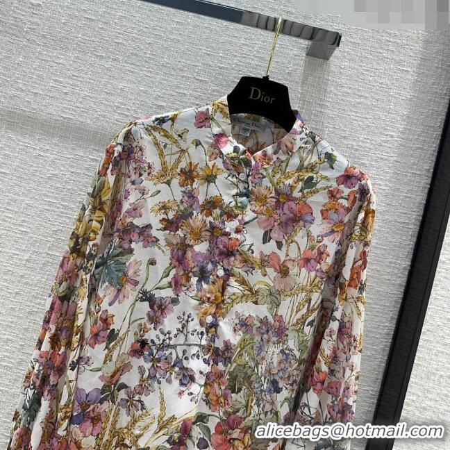 Affordable Price Dior Cotton Long Shirt D031312 Multicolor 2024