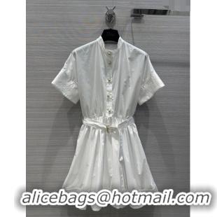 ​Top Quality Dior Cotton Dress D031314 White 2024