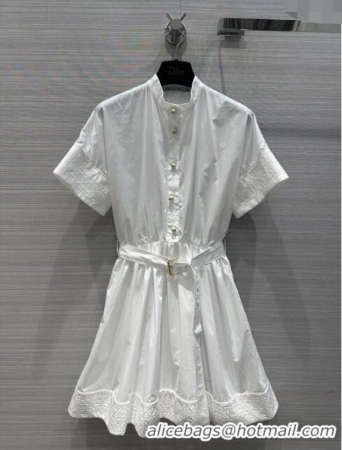 ​Top Quality Dior Cotton Dress D031314 White 2024