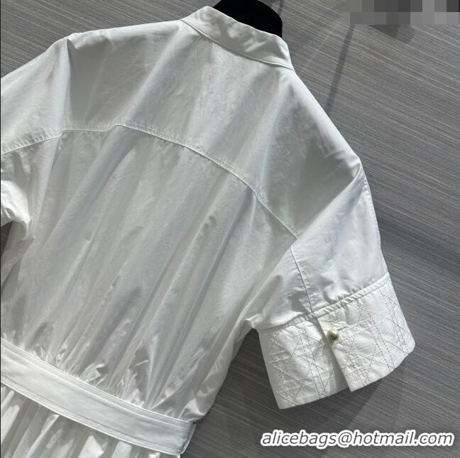 ​Top Quality Dior Cotton Dress D031314 White 2024