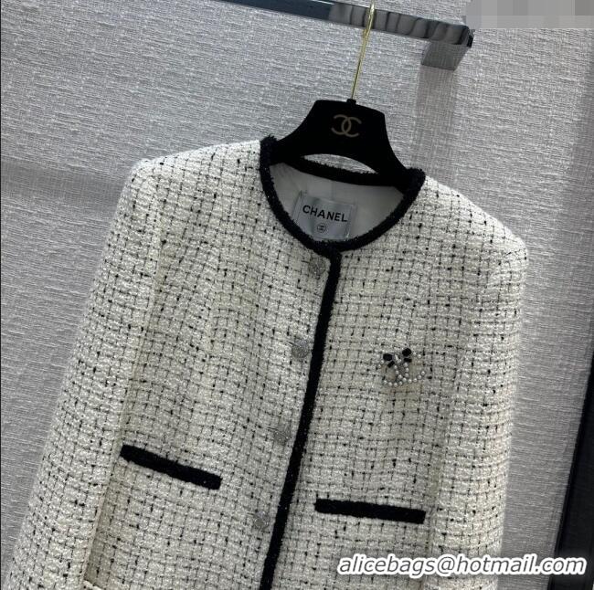 Grade Design Chanel Tweed Jacket CH031310 White 2024