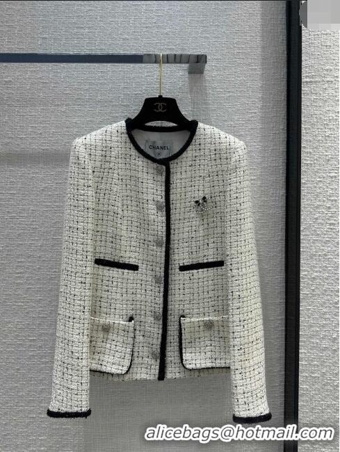 Grade Design Chanel Tweed Jacket CH031310 White 2024