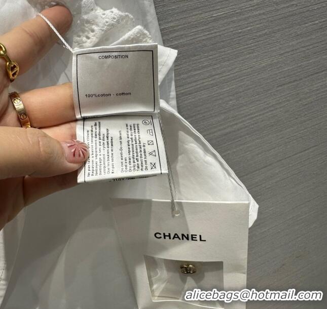 Grade Cheap Chanel Cotton Shirt CH031316 White 2024