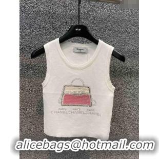 Buy Discount Chanel Knit Vest CH031420 White 2024