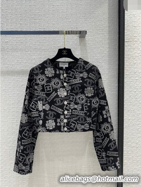 Reasonable Price Chanel Denim Jacket CH031421 Black 2024