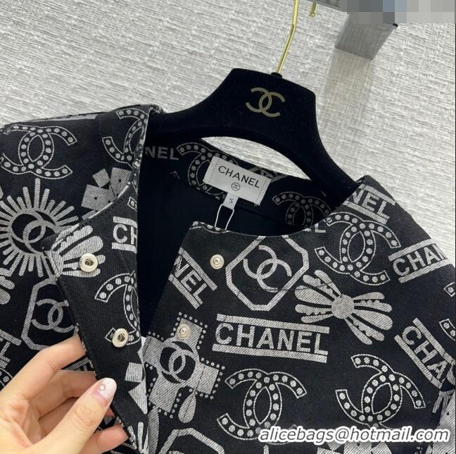 Reasonable Price Chanel Denim Jacket CH031421 Black 2024