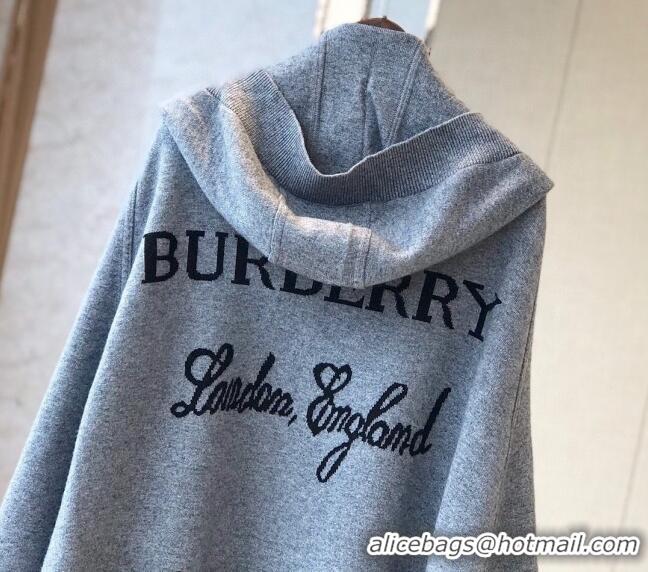 Buy Promotional Burberry Wool Cashmere Cape B0131 Grey 2024