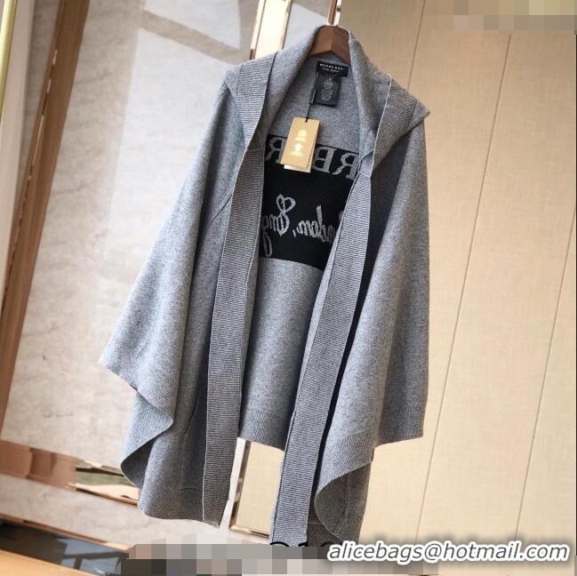 Buy Promotional Burberry Wool Cashmere Cape B0131 Grey 2024