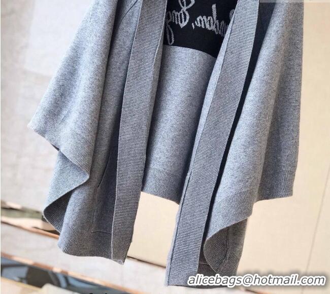 Buy Promotional Burberry Wool Cashmere Cape B0131 Grey 2024