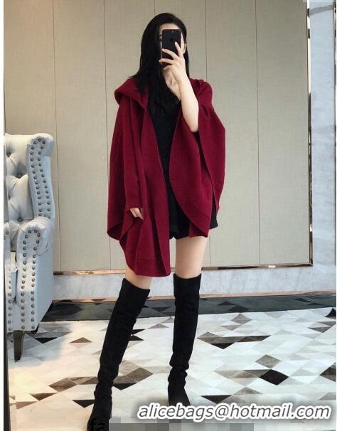 Best Quality Burberry Wool Cashmere Cape B0131 Red 2024