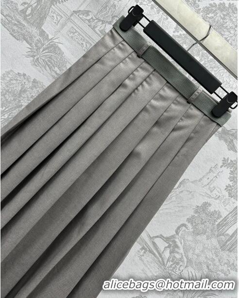 ​Best Price Prada Dress with Belt P031308 Grey 2024