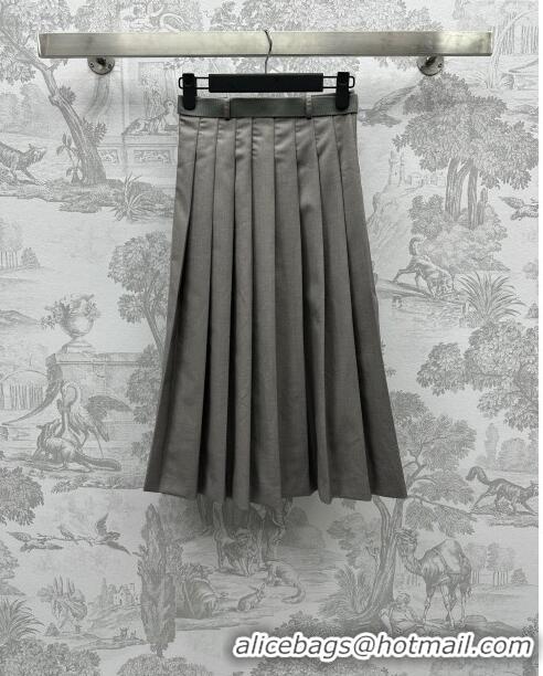 ​Best Price Prada Dress with Belt P031308 Grey 2024