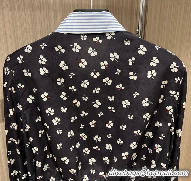 ​Unique Cheap Prada Silk Shirt P031319 Black 2024