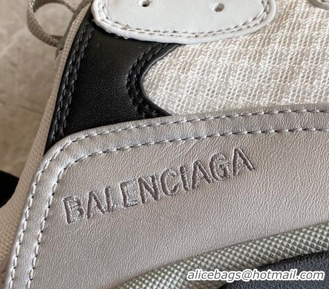 Classic Hot Balenciaga Triple S Trainers Sneakers in Leather and Mesh Black/Silver 0223052