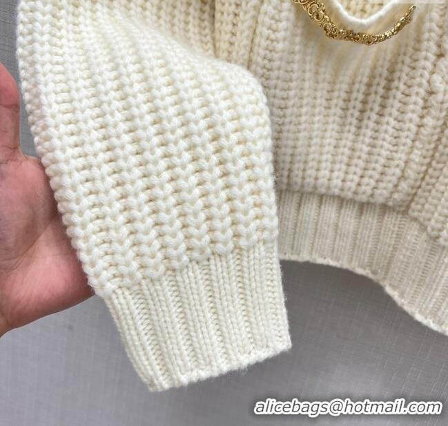 ​Buy Inexpensive Celine Wool & Cashmere Cardigan C11023 White 2024