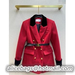 Traditional Specials Celine Wool Jacket C11218 Red 2024