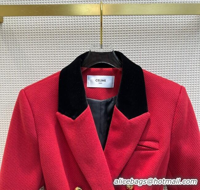 Traditional Specials Celine Wool Jacket C11218 Red 2024