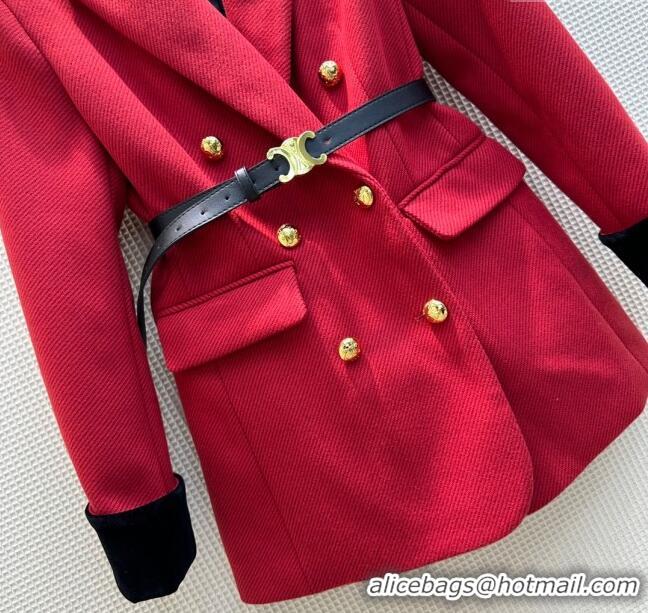 Traditional Specials Celine Wool Jacket C11218 Red 2024