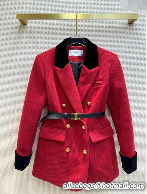 Traditional Specials Celine Wool Jacket C11218 Red 2024