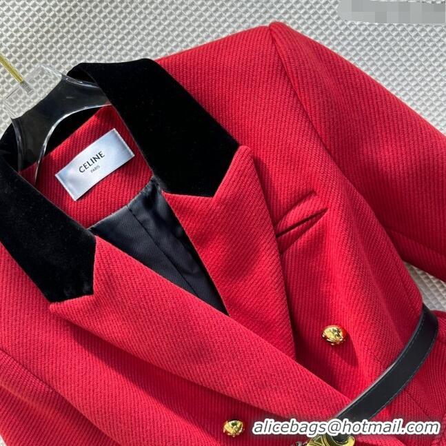 Traditional Specials Celine Wool Jacket C11218 Red 2024