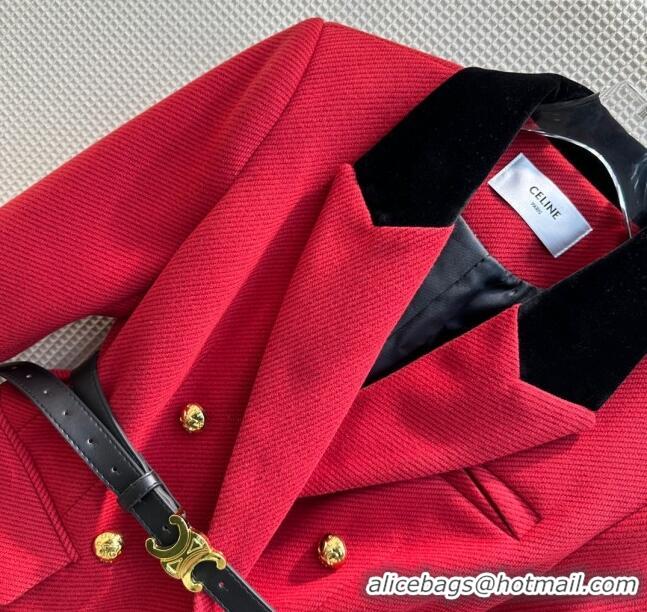 Traditional Specials Celine Wool Jacket C11218 Red 2024