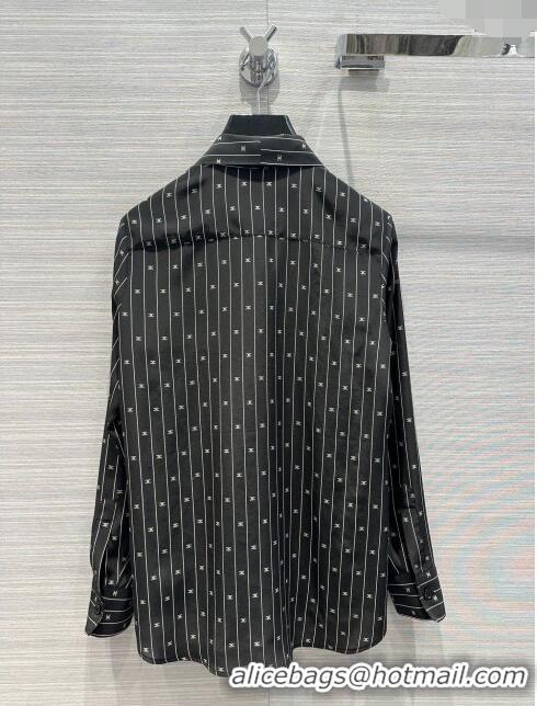 Best Price Celine Silk Shirt C022305 Black 2024