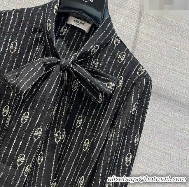 Best Price Celine Silk Shirt C022307 Black 2024