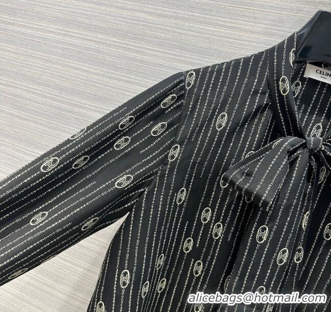 Best Price Celine Silk Shirt C022307 Black 2024