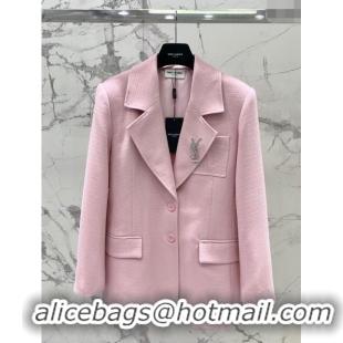 Super Quality Saint Laurent Jacket S022713 Pink 2024