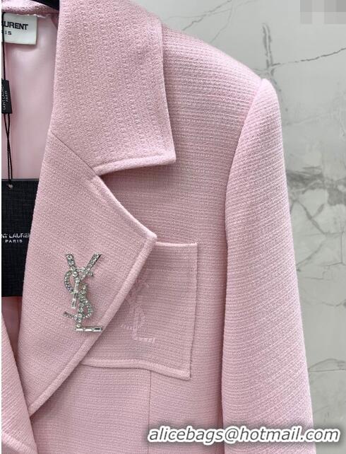 Super Quality Saint Laurent Jacket S022713 Pink 2024