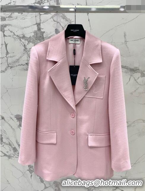 Super Quality Saint Laurent Jacket S022713 Pink 2024