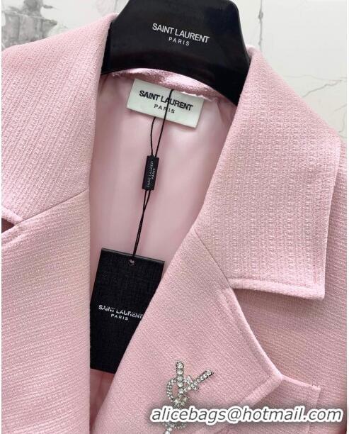 Super Quality Saint Laurent Jacket S022713 Pink 2024